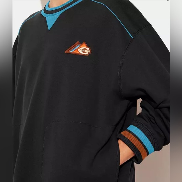 COACH Solid Black Sweatshirt XL - Picture 3 of 4